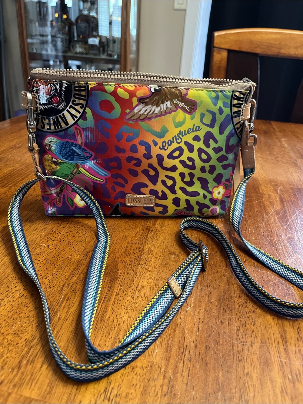Consuela Cami Midtown Rainbow Leopard Crossbody
